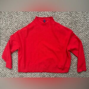 Anthropologie Vibrant Red Turtleneck Sweater